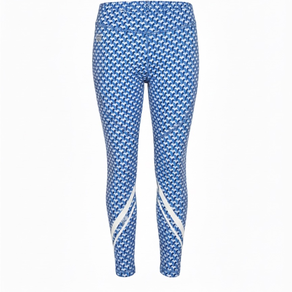 Tory Sport Blue and White Patterned Leggings